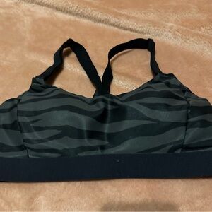 Old Navy Black Zebra Pattern Sports Bra
